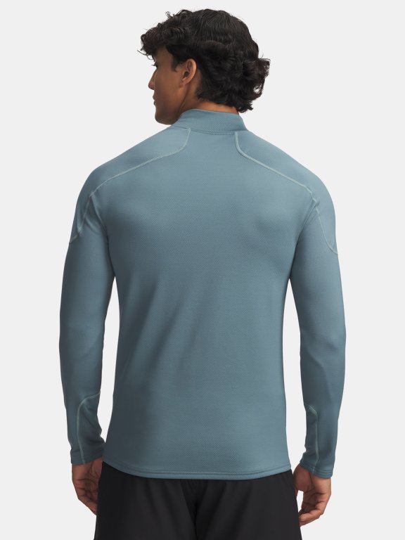 Футболка Under Armour Cold Weather Grid LS Mock Man Blue