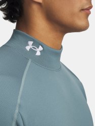 Футболка Under Armour Cold Weather Grid LS Mock Man Blue
