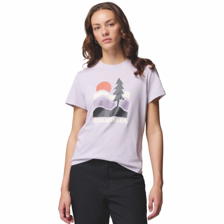 Футболка Columbia Ruby Springs™ Graphic Fitted SS W - фіолетова