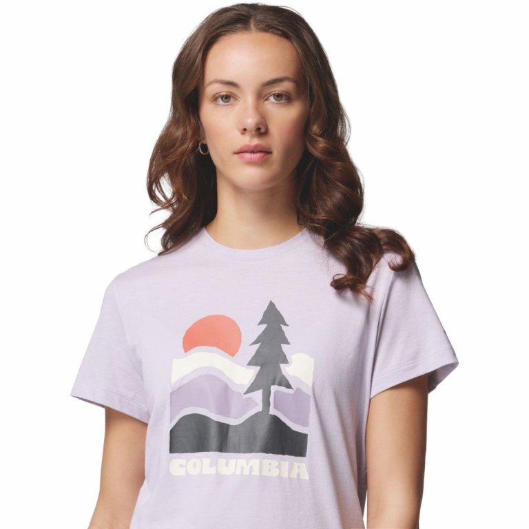 Футболка Columbia Ruby Springs™ Graphic Fitted SS W - фіолетова