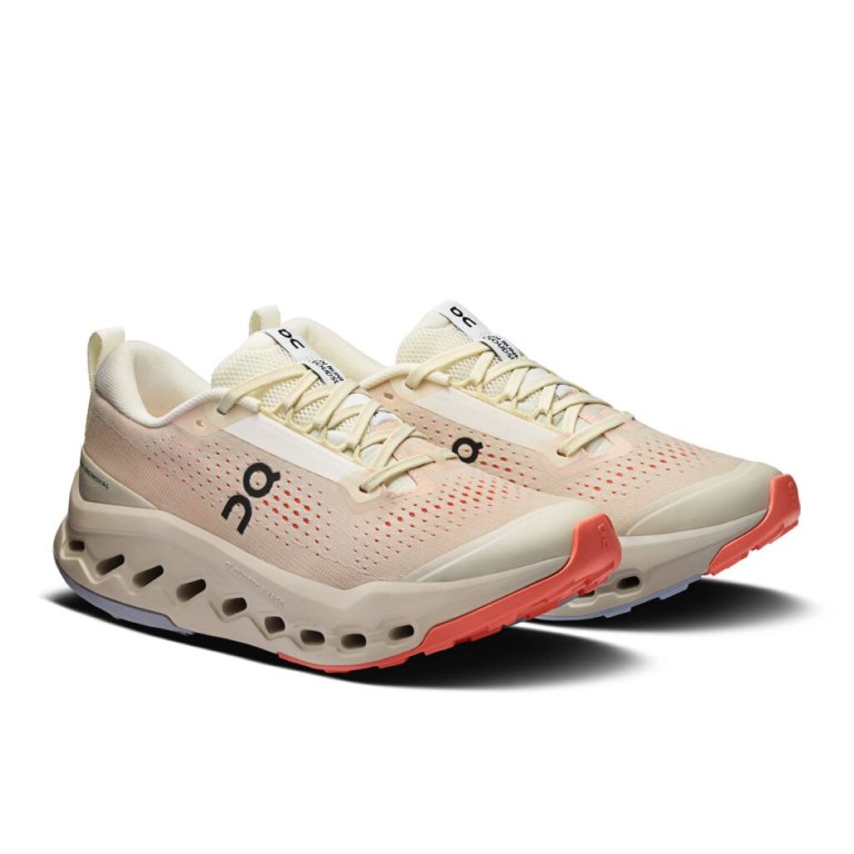 Кросівки On Cloudsurfer Trail 2 W - бежево-помаранчеві