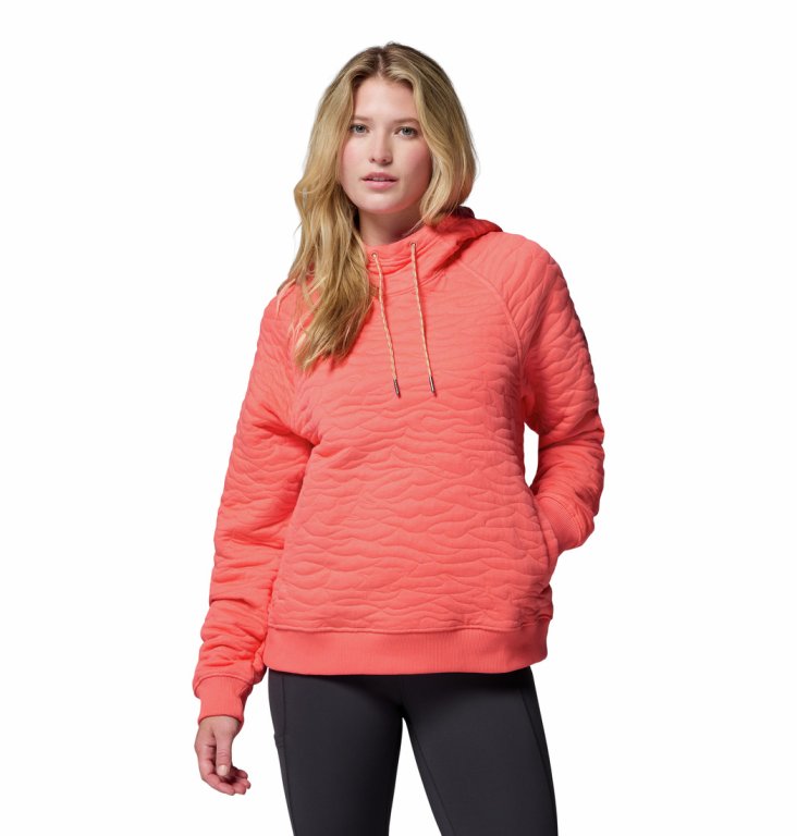 Mikina Columbia PFG Open Water™ Quilted Hoodie W - oranžová
