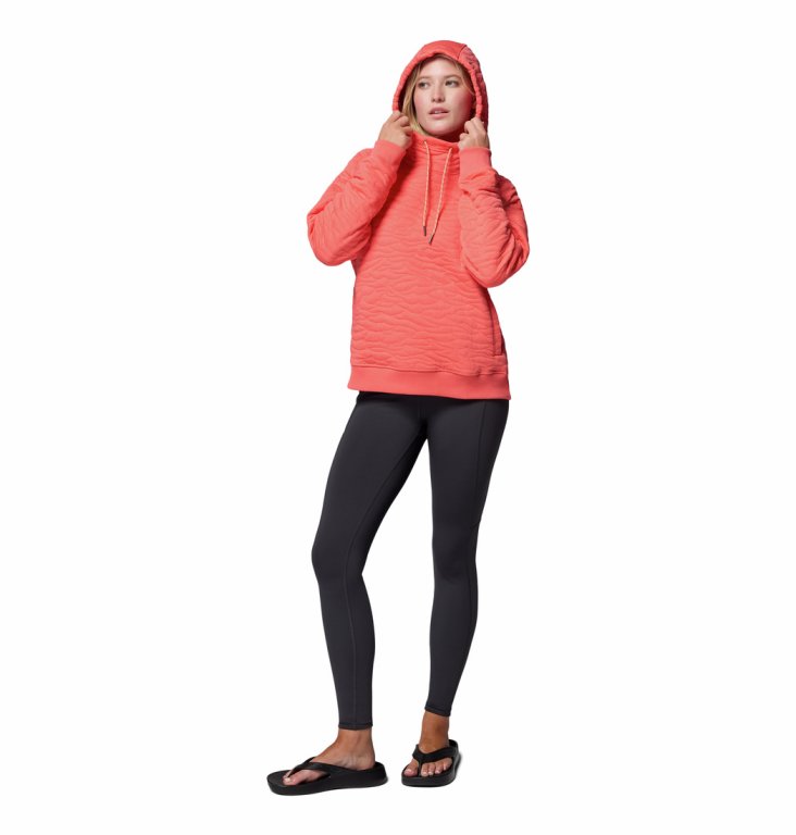 Mikina Columbia PFG Open Water™ Quilted Hoodie W - oranžová