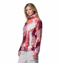 Світшот Columbia Glacial™ IV Print 1/2 Zip W - рожево/білий