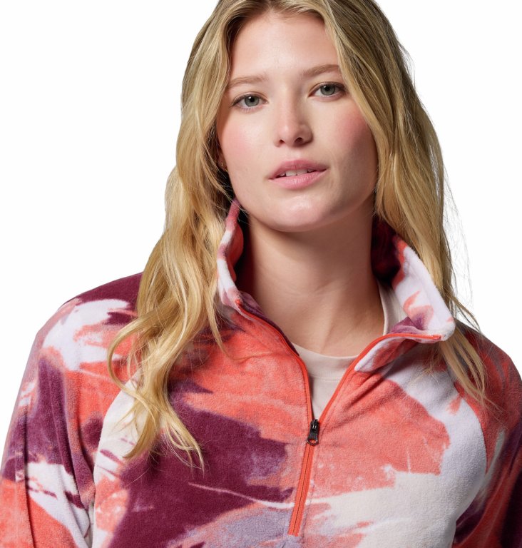 Світшот Columbia Glacial™ IV Print 1/2 Zip W - рожево/білий