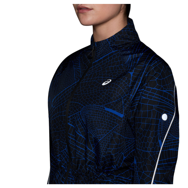 Куртка Asics Road Lite-Show Packable Jacket W - чорно/синя