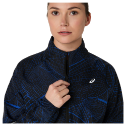 Куртка Asics Road Lite-Show Packable Jacket W - чорно/синя