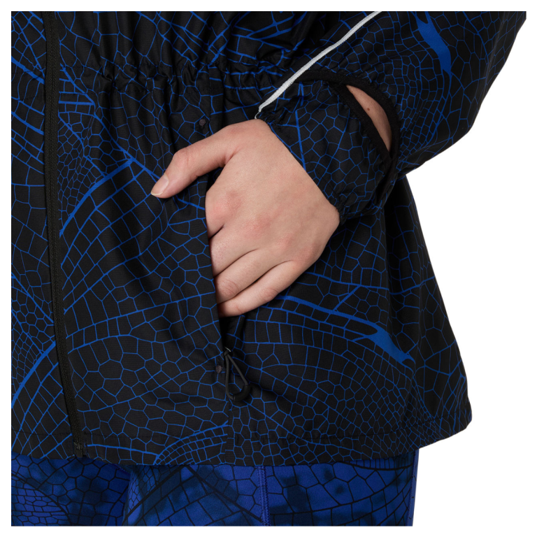 Куртка Asics Road Lite-Show Packable Jacket W - чорно/синя