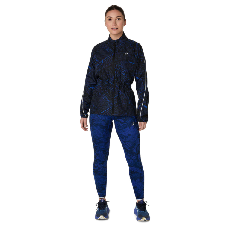 Куртка Asics Road Lite-Show Packable Jacket W - чорно/синя