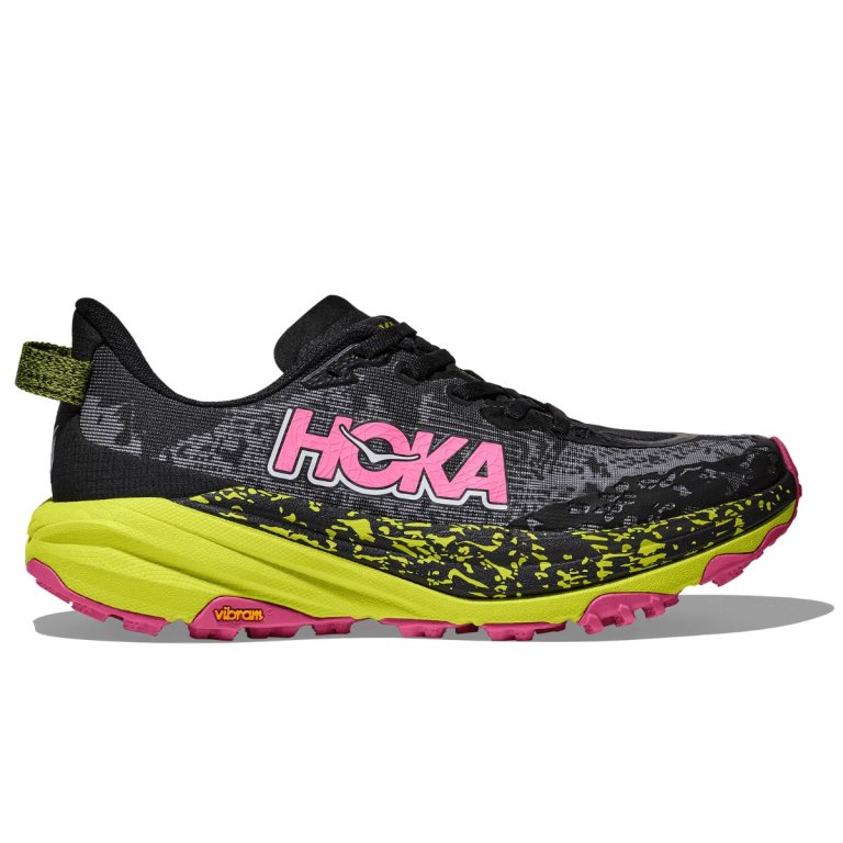 Кросівки Hoka Speedgoat 6 Вт - чорно/зелено/рожеве