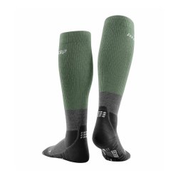 Шкарпетки CEP Merino M - сіро/зелені