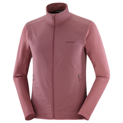 Кофта Salomon Essential Lightwarm Hybrid M - рожева