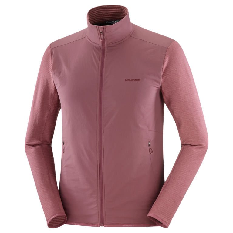 Кофта Salomon Essential Lightwarm Hybrid M - рожева