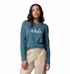 Футболка Columbia Ruby Springs™ Graphic LS Tee W - синя