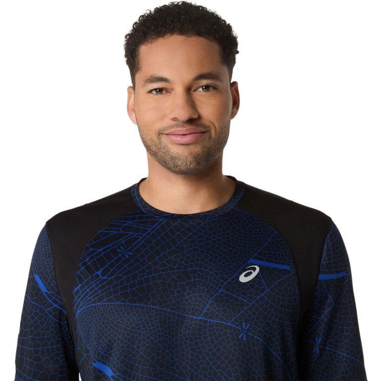 Футболка Asics Road Lite-Show SS Top M - синьо/чорна