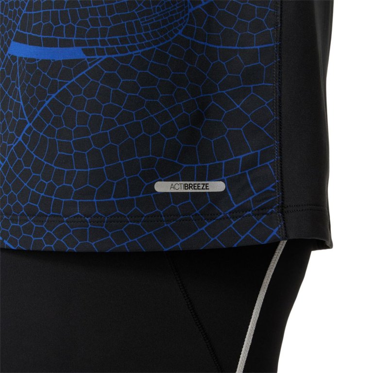 Футболка Asics Road Lite-Show SS Top M - синьо/чорна