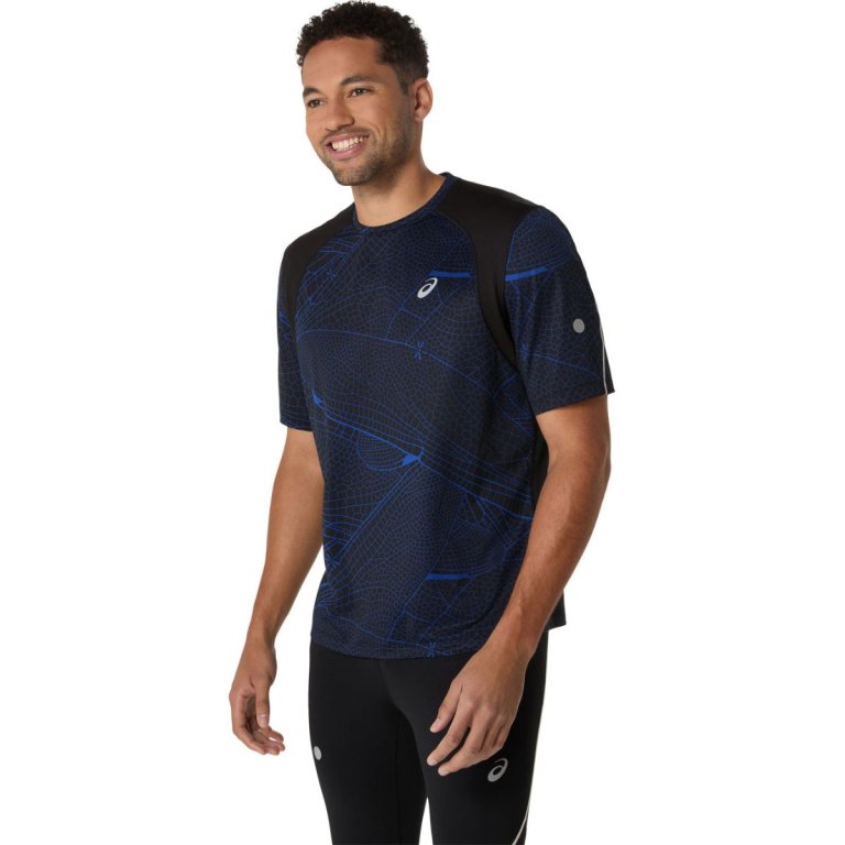 Футболка Asics Road Lite-Show SS Top M - синьо/чорна