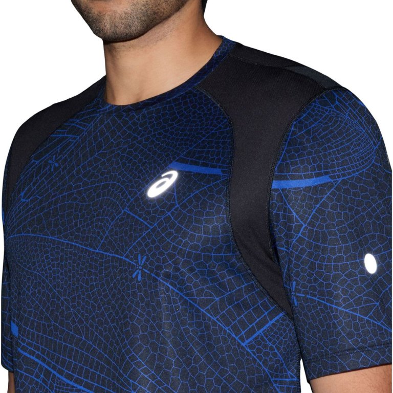 Футболка Asics Road Lite-Show SS Top M - синьо/чорна