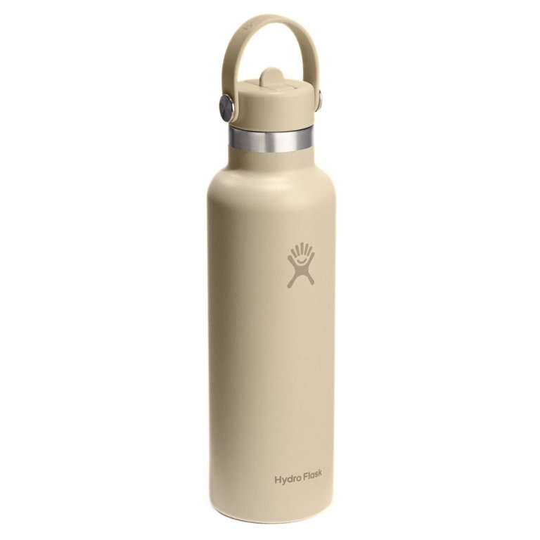 Термопляшка Hydro Flask 21 унція (621 мл) Standard Flex Straw Cover - бежева