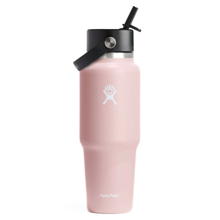 Термос Hydro Flask 32 унції Wide Flex Straw Travel Bottle (946 мл) - рожевий
