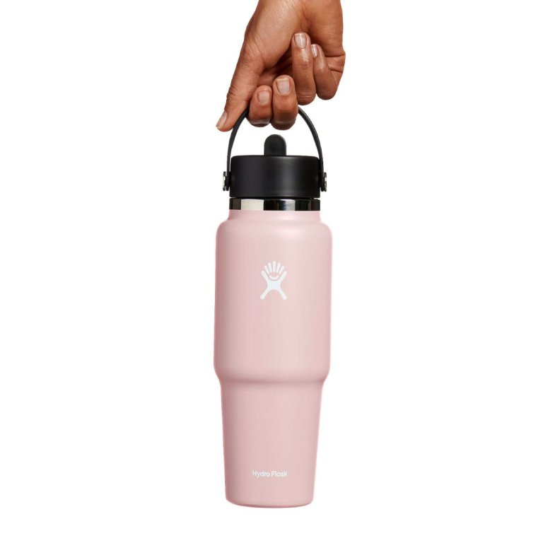 Термос Hydro Flask 32 унції Wide Flex Straw Travel Bottle (946 мл) - рожевий