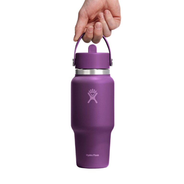 Термос Hydro Flask 24 унції (709 мл) Wide Flex Straw Travel Bottle - фіолетовий