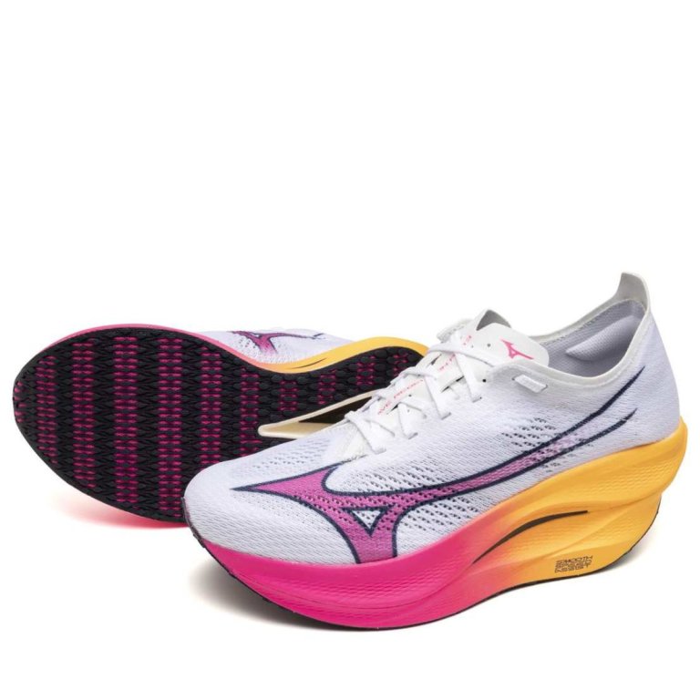 Кросівки Mizuno Wave Rebellion Pro 3 - біло/рожево/помаранчеві