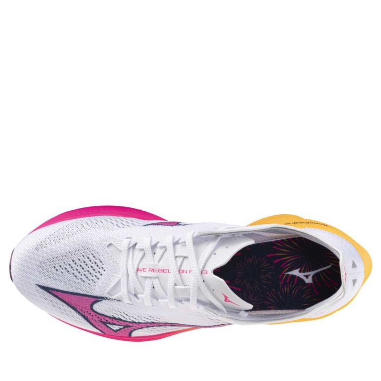 Кросівки Mizuno Wave Rebellion Pro 3 - біло/рожево/помаранчеві