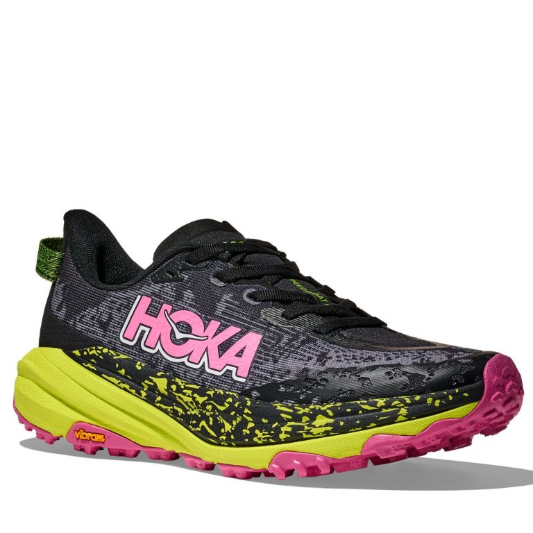 Кросівки Hoka Speedgoat 6 Вт - чорно/зелено/рожеве