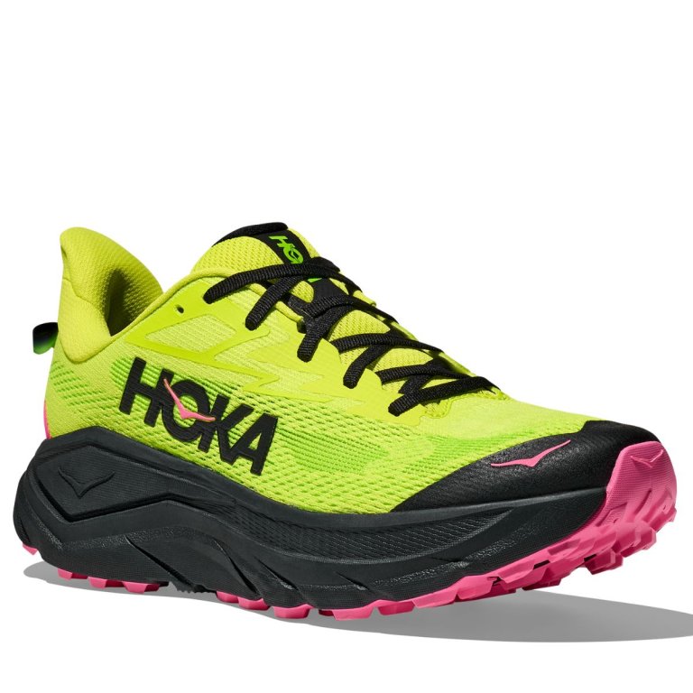 Кросівки Hoka Challenger 8 M - зелено/чорно/рожеві