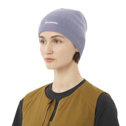 Шапка Salomon Beanie - світло-фіолетова