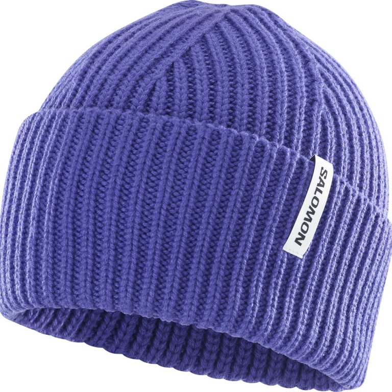 Шапка Salomon Snowbird Beanie - фіолетова