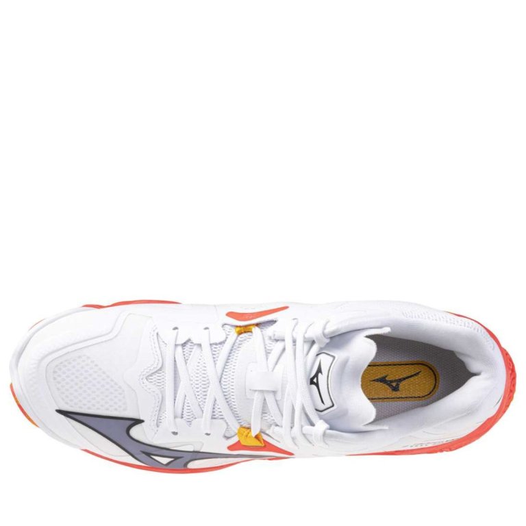 Кросівки Mizuno Wave Lightning Z8 Mid - біло/помаранчеві
