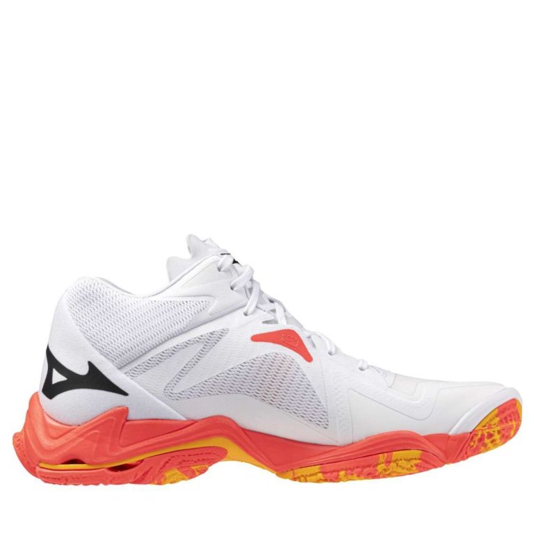 Кросівки Mizuno Wave Lightning Z8 Mid - біло/помаранчеві