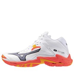 Кросівки Mizuno Wave Lightning Z8 Mid - біло/помаранчеві