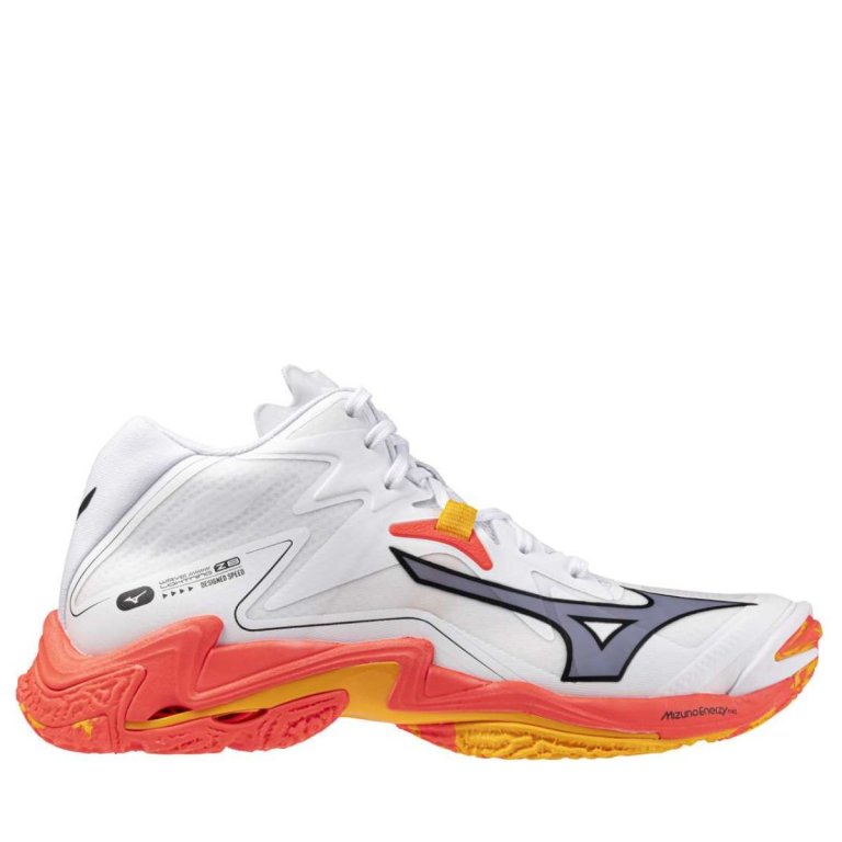Кросівки Mizuno Wave Lightning Z8 Mid - біло/помаранчеві