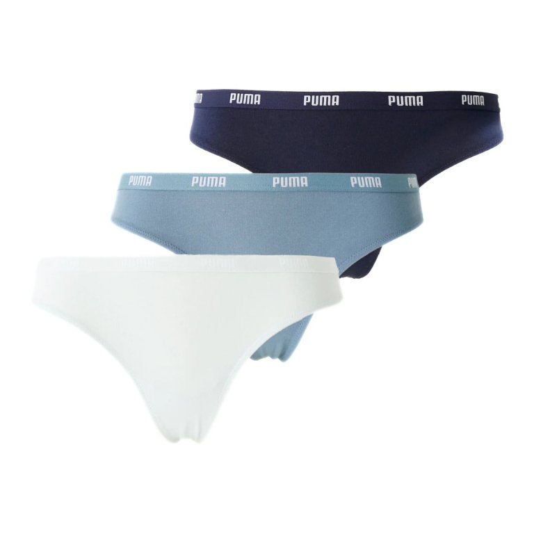 Tanga Puma String 3 Pack W - modrá/šedá