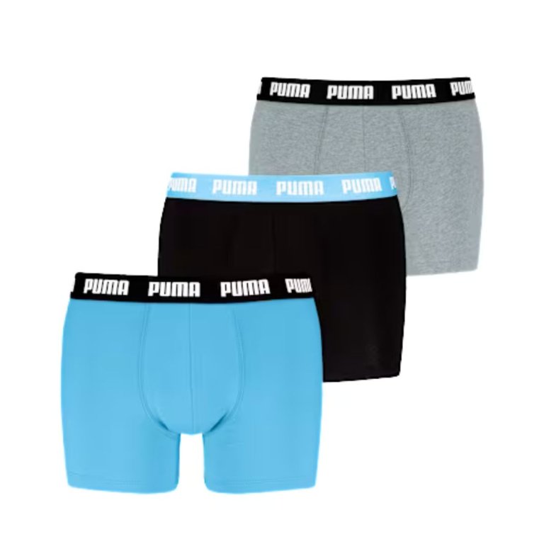 Труси Puma Everyday Boxer 3 Pack M - синьо/сірі