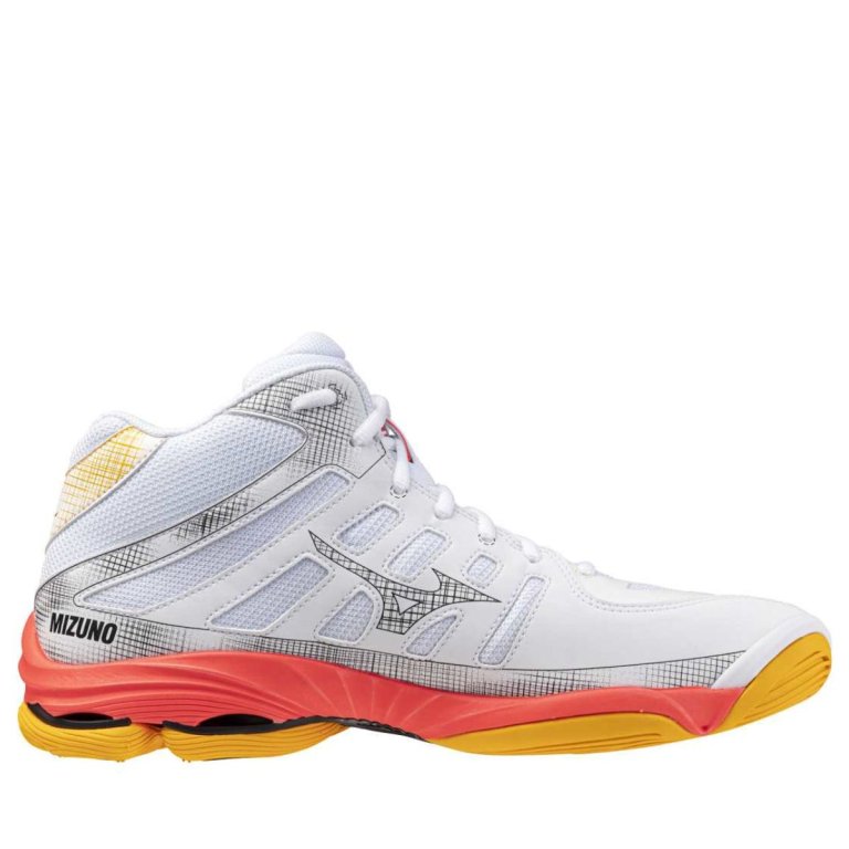 Кросівки Mizuno Wave Voltage 2 Mid - біло/помаранчеві