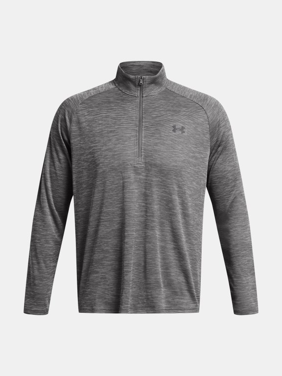 Triko Under Armour Tech Textured 1/2 Zip Man Grey
