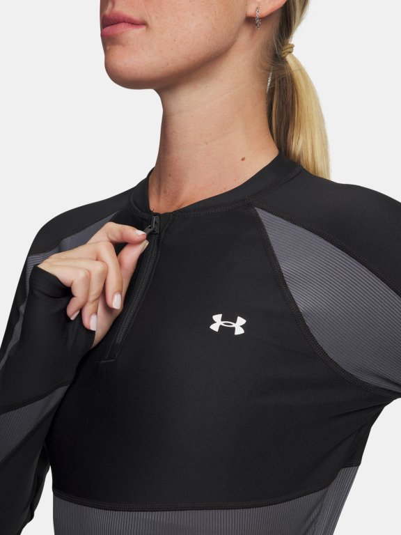 Футболка Under Armour Hg Rib 1/4 Zip Wmn Black