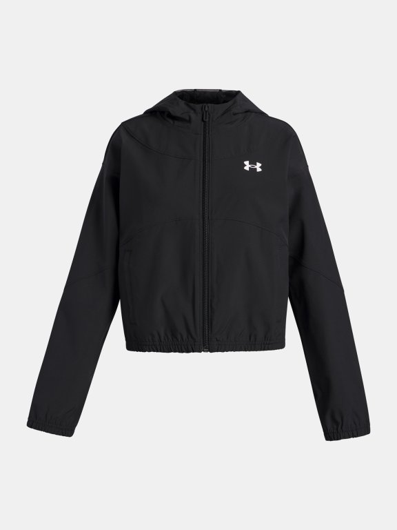 Bunda Under Armour Rival Woven HD Jacket Jr Black