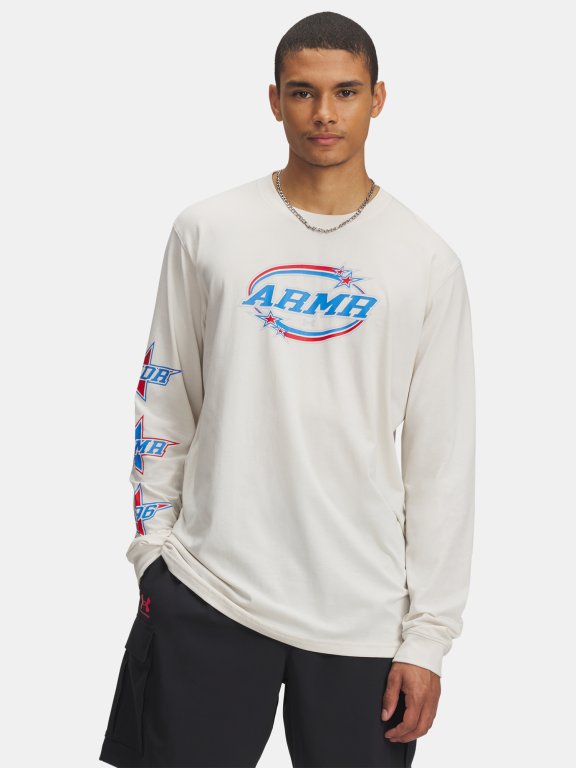 Футболка Under Armour 60/40S Stacked Stars LS коричнева