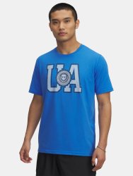 Футболка Under Armour College Crest Logo SS Man Blue