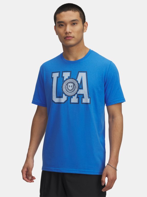 Футболка Under Armour College Crest Logo SS Man Blue
