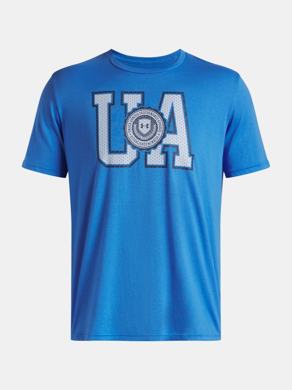 Футболка Under Armour College Crest Logo SS Man Blue