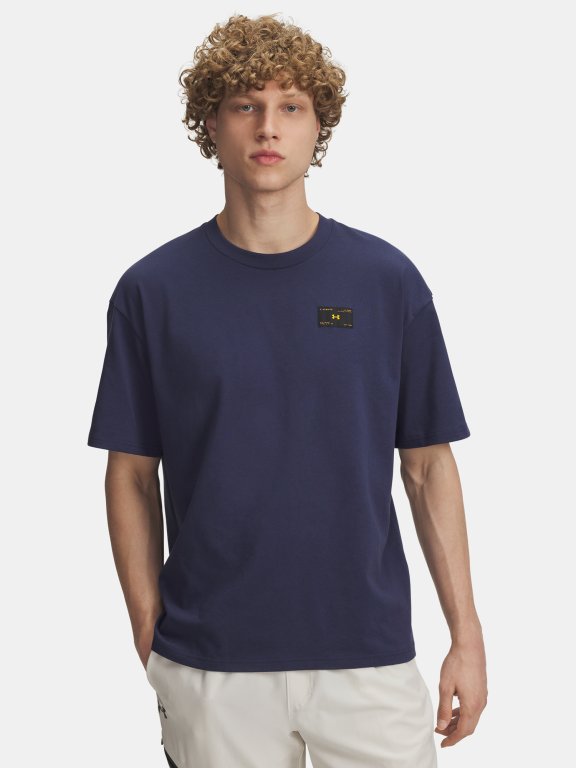 Футболка Under Armour Hwt Woven Label SS Man Blue