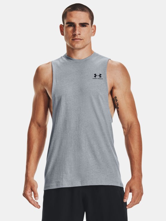 Майка Under Armour Left Chest Cut Off Tank Man - сіра