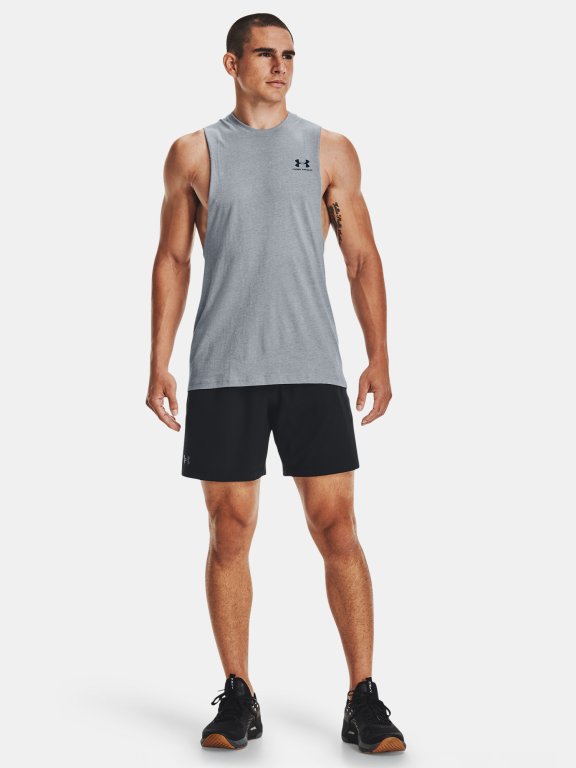 Майка Under Armour Left Chest Cut Off Tank Man - сіра