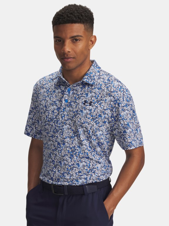 Футболка Under Armour Playoff 3.0 Printed Polo Man Blue